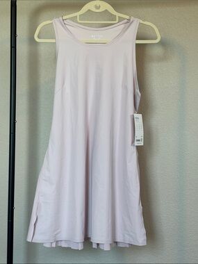 Athleta Pale Pink/lavender match point pleated dress